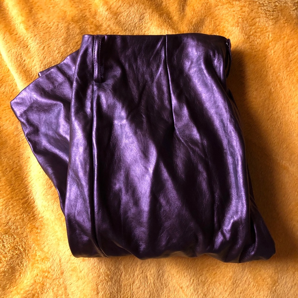 Forever 21 Small Purple Leather Pants 💜